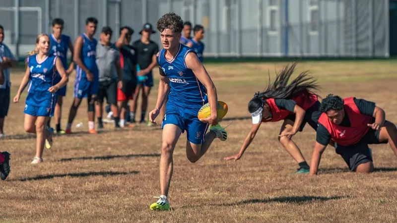 Rosehill College touch rugby players