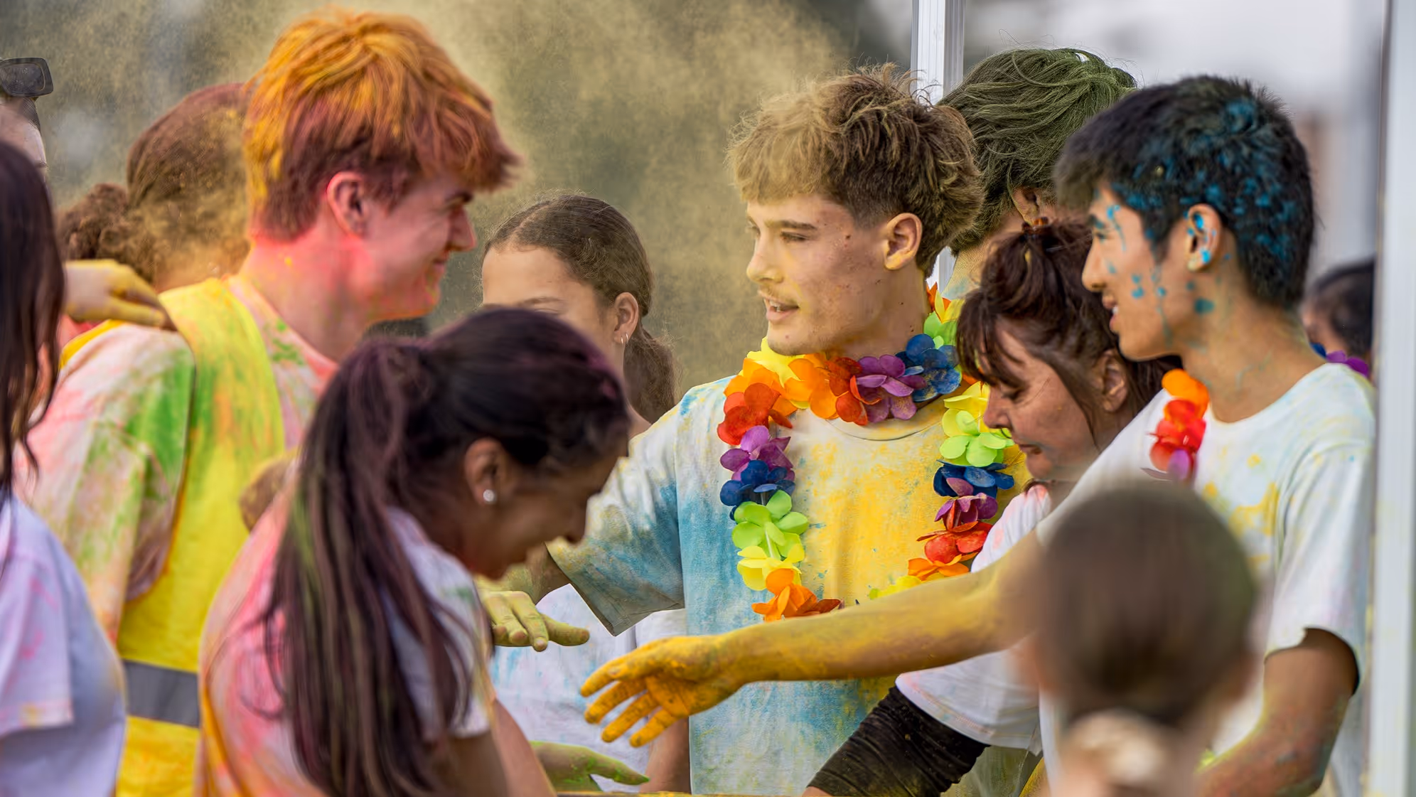 Rosehill College senior students at a community fundraising event