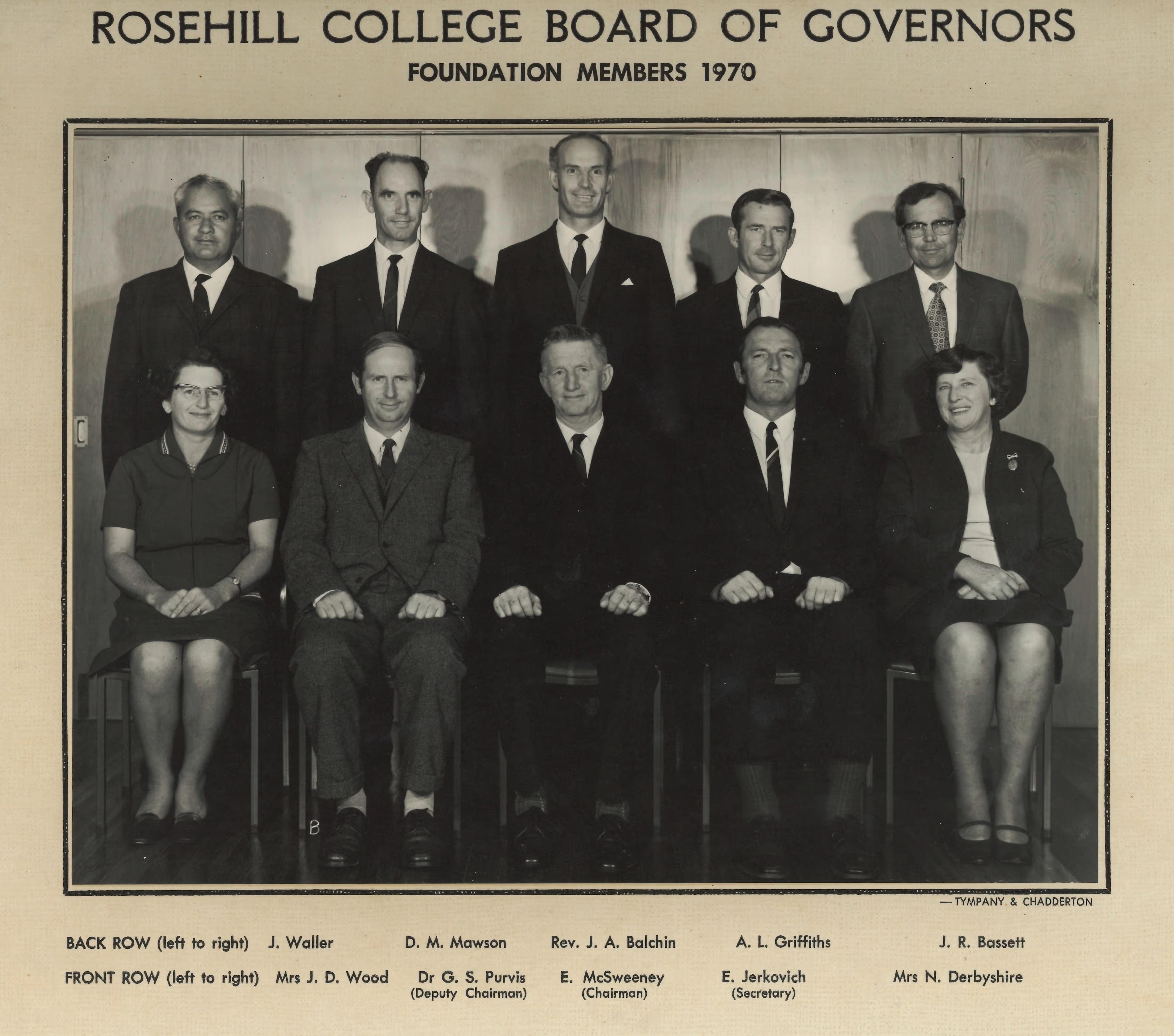 Archival photograph from the Rosehill College collection